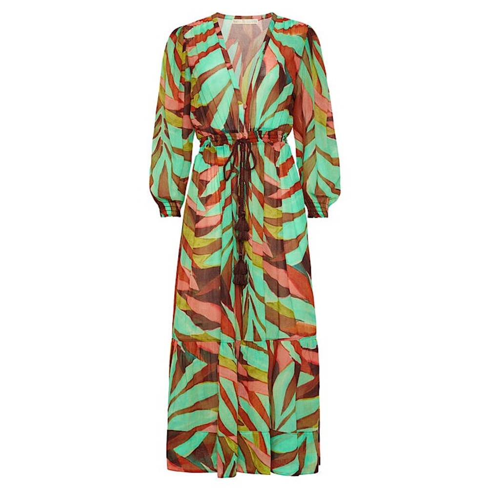 Marie Oliver Alanis Dress in Tropical Coral Print